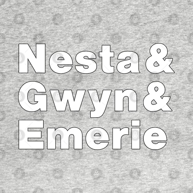 A Court of Silver Flames Valkryie Line Up, Nesta Emerie and Gwyn White by baranskini